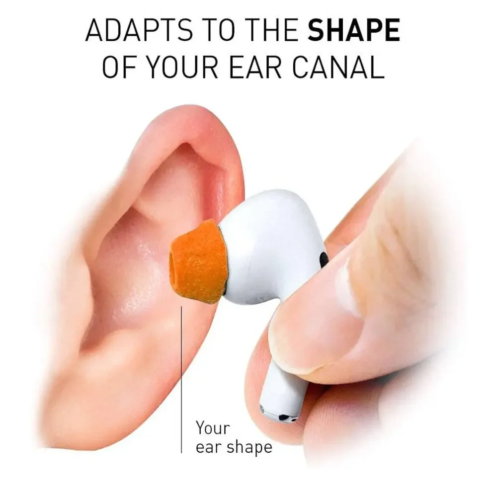Eartune Fidelity UF-A Premium Memory Foam Tips for AirPods Pro, Medium, [Orange]